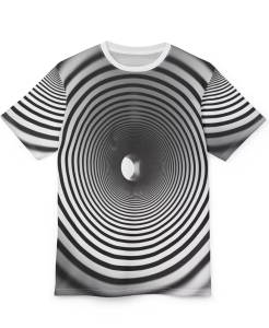 Ultimate 3D Optical Illusion Tunnel T-Shirt | Abstract Geometric Graphic Tee 2 3D Optical Illusion Tunnel T-Shirt