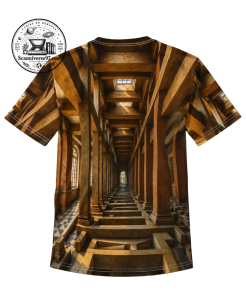 Amazing 3D Infinite Hallway Illusion T-Shirt | Surreal Architecture Graphic Tee 1 3D Infinite Hallway Illusion T-Shirt