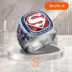 Amazing Superman Champion Ring | Premium Collectible Ring for DC Fans 4 Superman Champion Ring Style 2