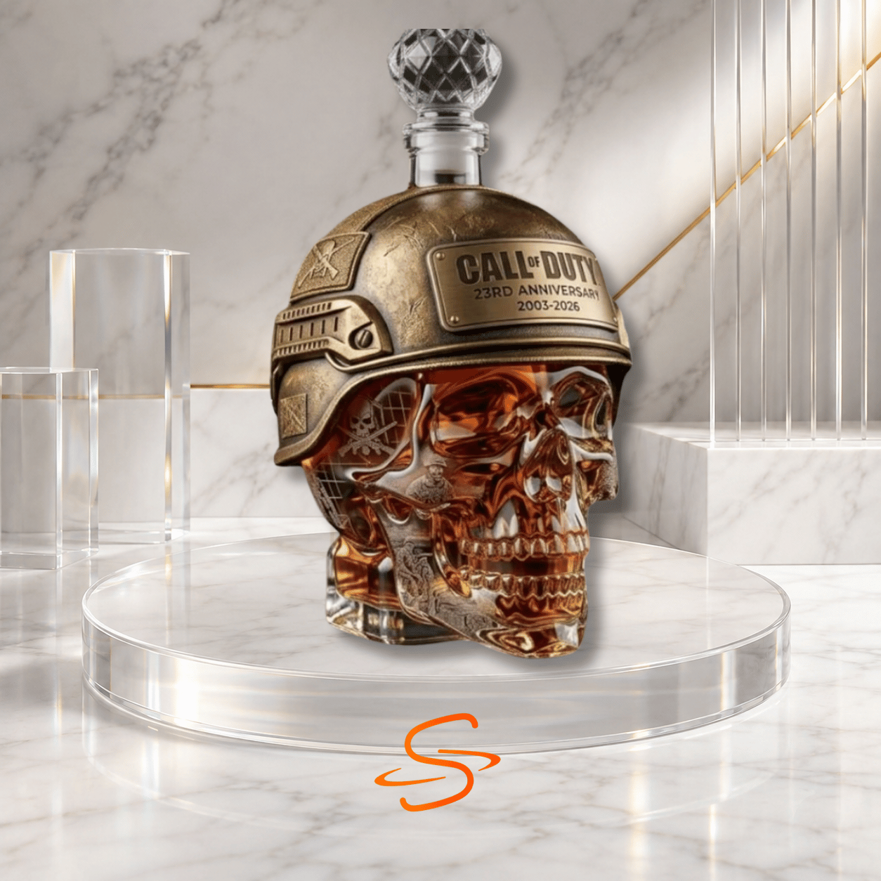 Call of Duty Skull Whiskey Bottle