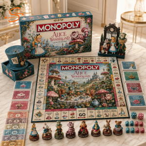 Alice in Wonderland Monopoly Game Board | Magical Collector Game 1 Alice in Wonderland Monopoly Game Board