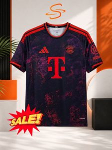 Bayern Munich 25-27 Third Jersey | Bold Red Black Design 2 Bayern Munich 25-27 Third Jersey