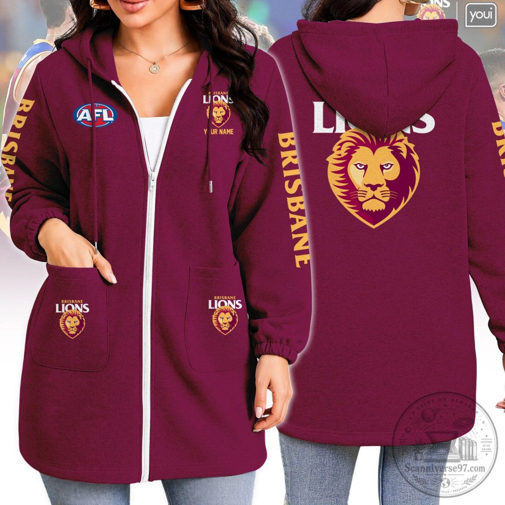 brisbane-lions-afl-team-logo-maroon-full-zip-hoodie-jacket-with-pockets-featured Brisbane Lions AFL Team Logo Maroon Full-Zip Hoodie Jacket with Pockets