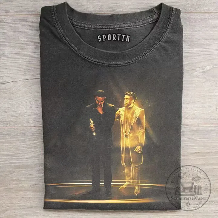 Michael B. Jordan and Chadwick Boseman Tribute Graphic T-Shirt