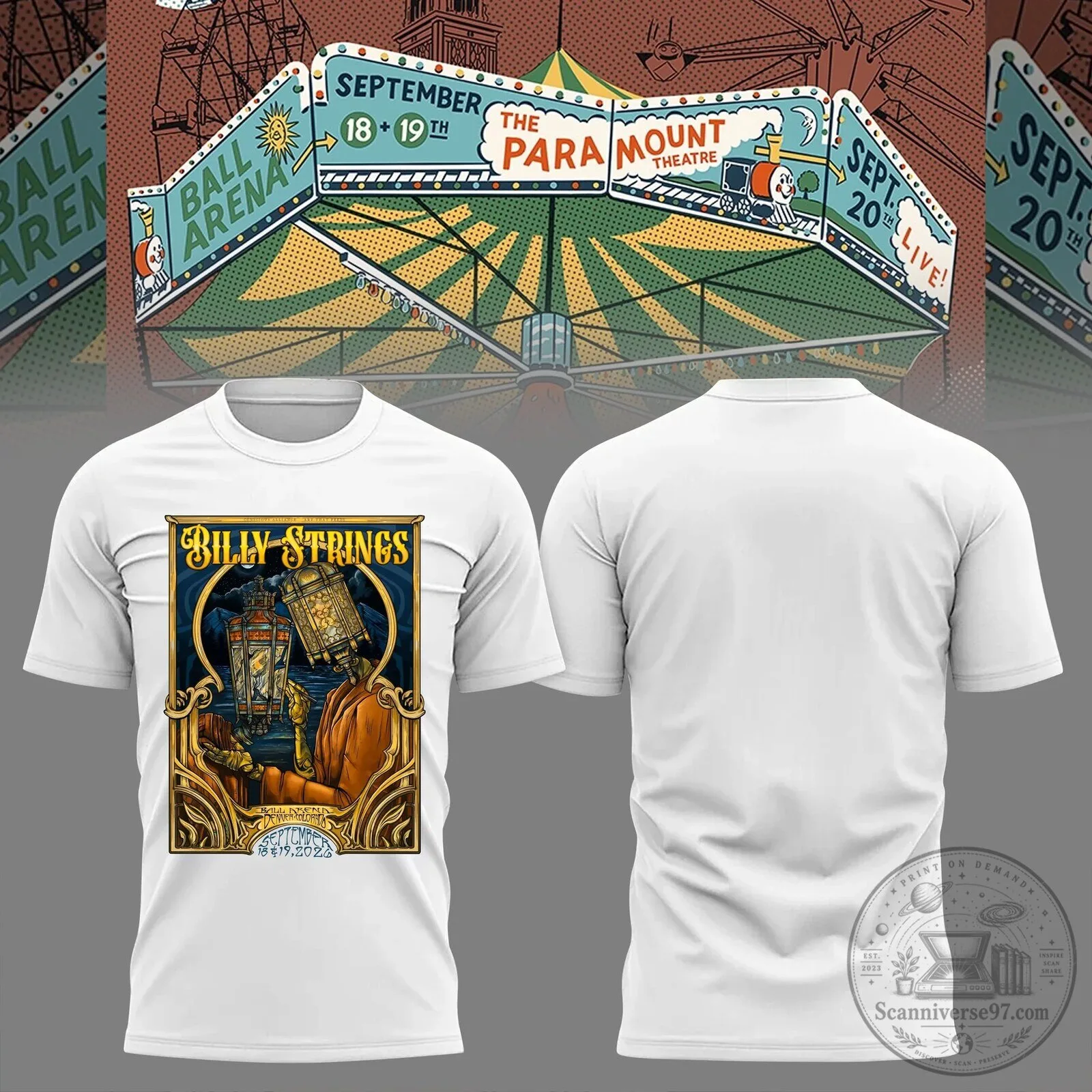 Billy Strings Denver Colorado September 2026 Concert Tour T-Shirt