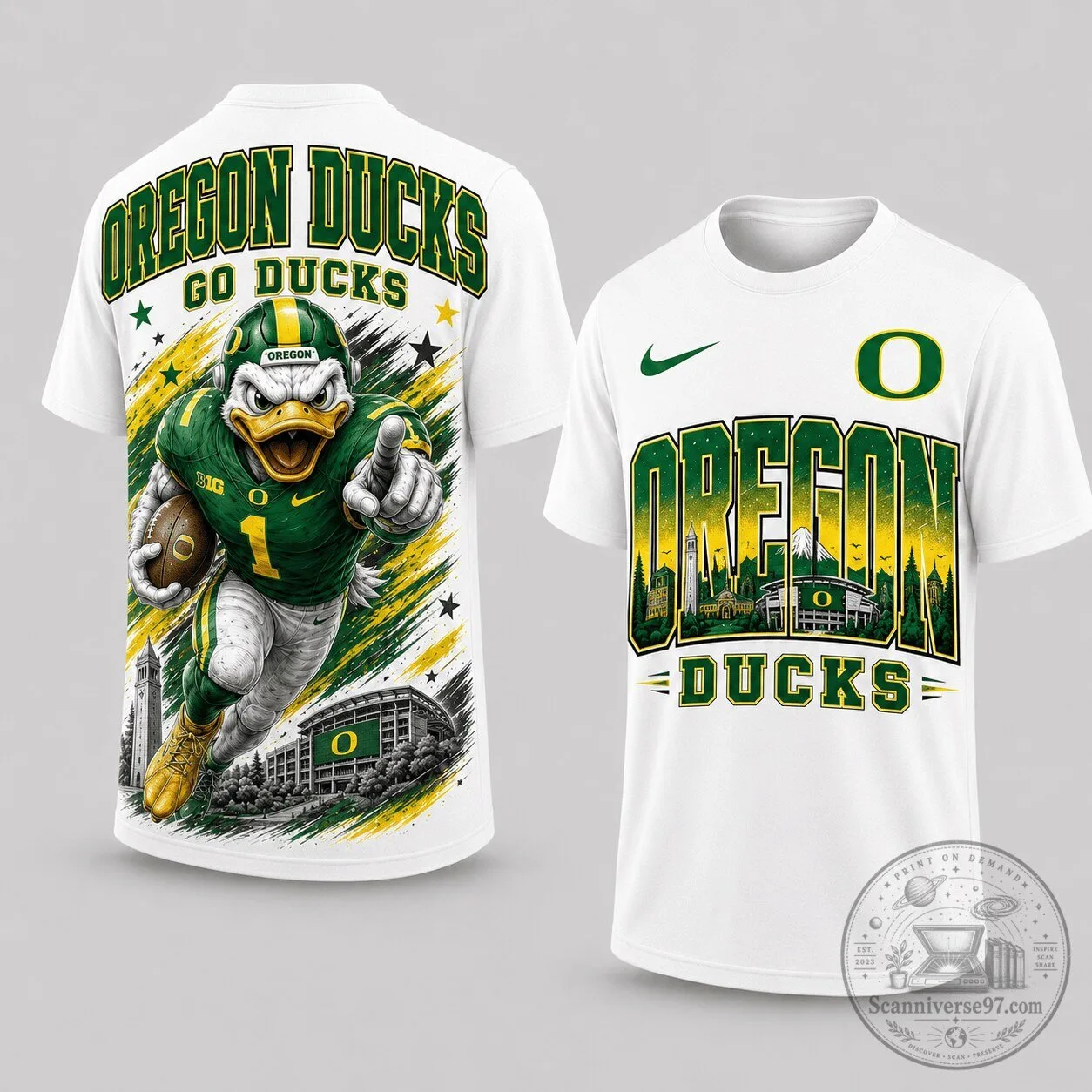 Oregon Ducks Mascot Football Team Fan T-Shirt