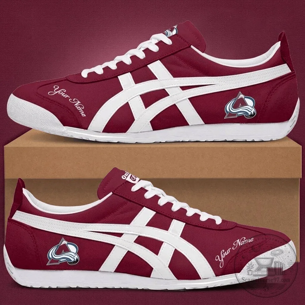 Colorado Avalanche National Hockey League Custom Name Maroon Training Shoes