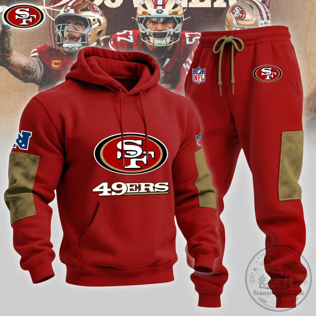 Red Hoodie and Pants Set for San Francisco 49ers NFL Football Team Red Hoodie and Pants Set for San Francisco 49ers NFL Football Team