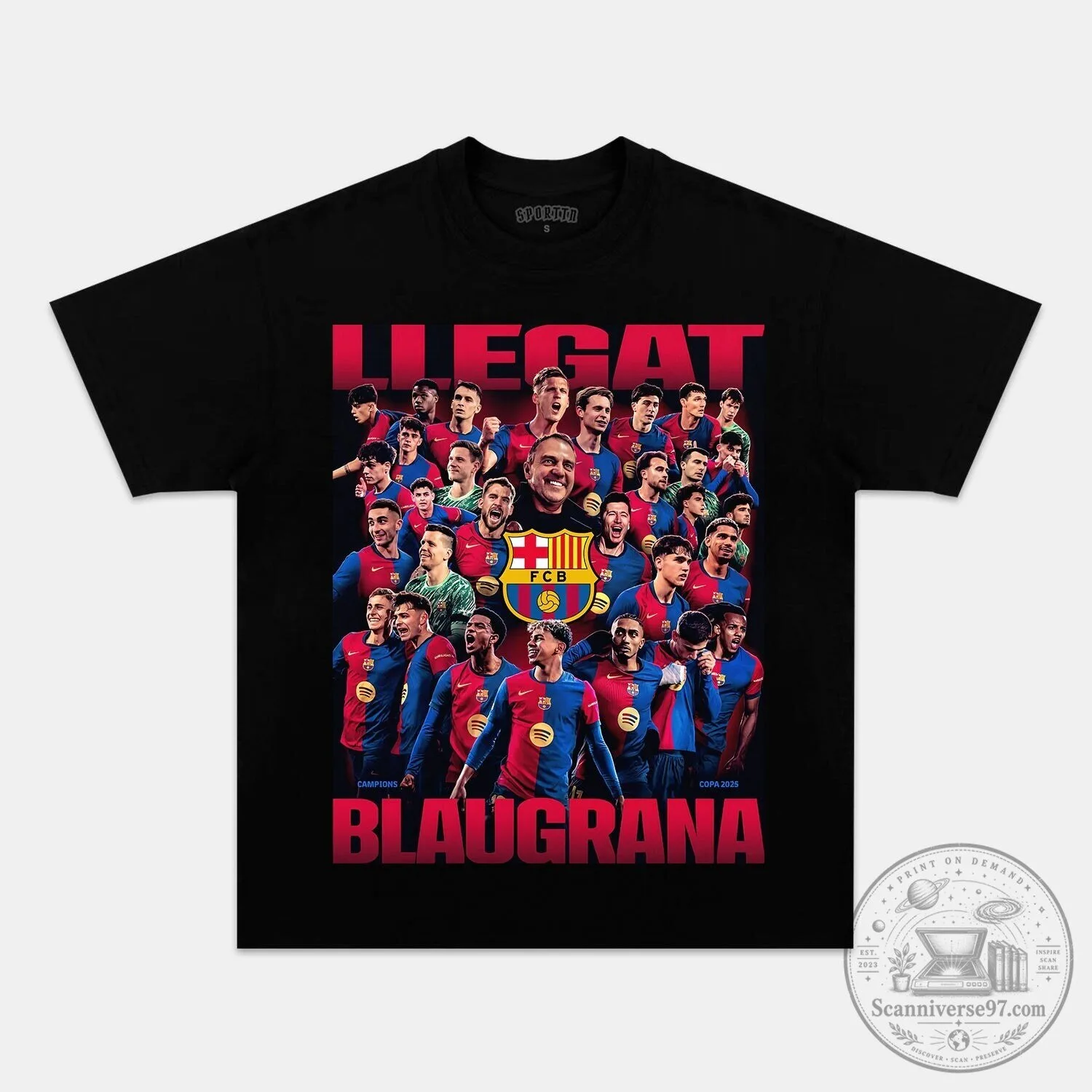 FC Barcelona Champions Blaugrana Soccer Team Fan T-Shirt
