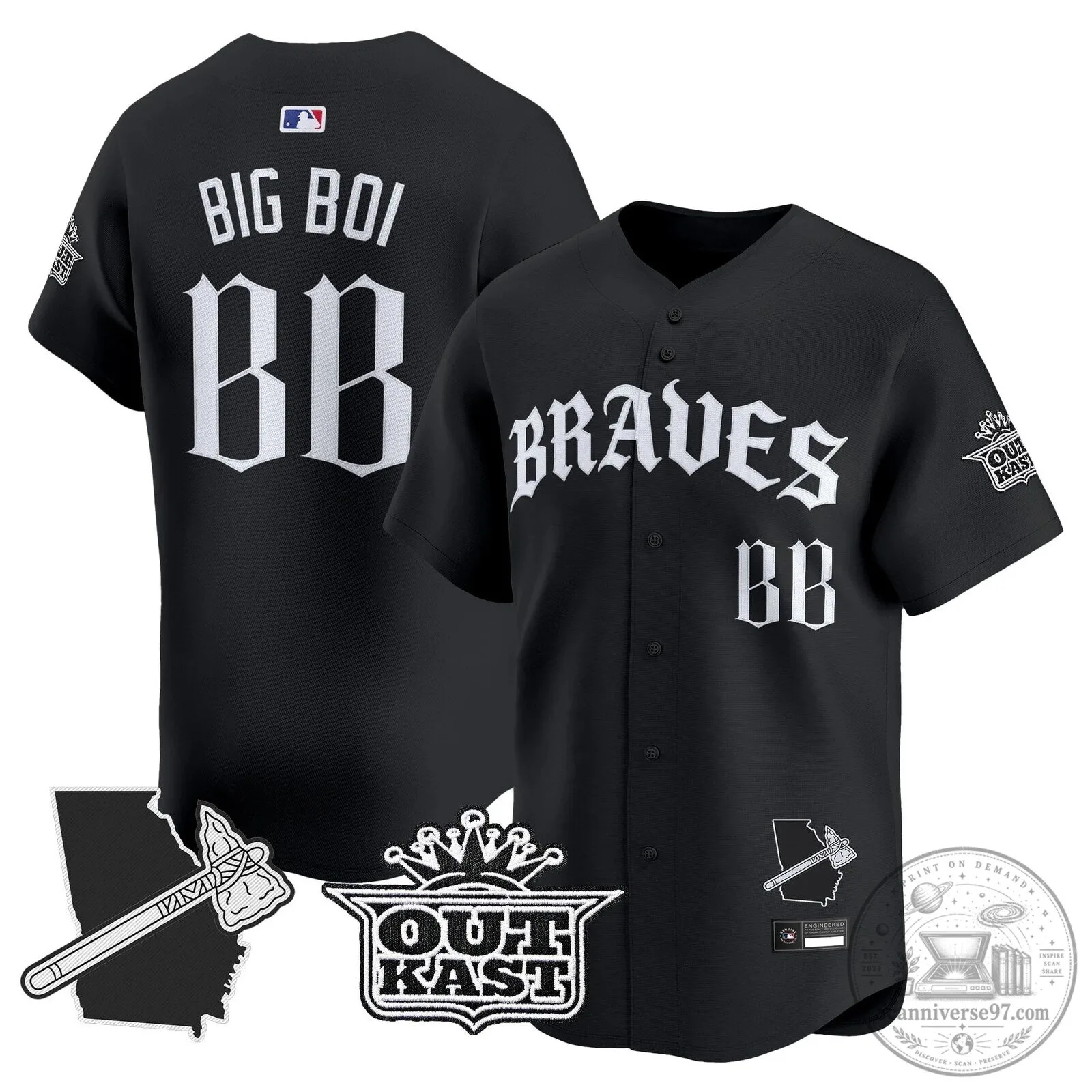 Atlanta Braves Ronald Acuña Jr. Black Baseball Jersey 56 Atlanta Braves Ronald Acuña Jr. Black Baseball Jersey