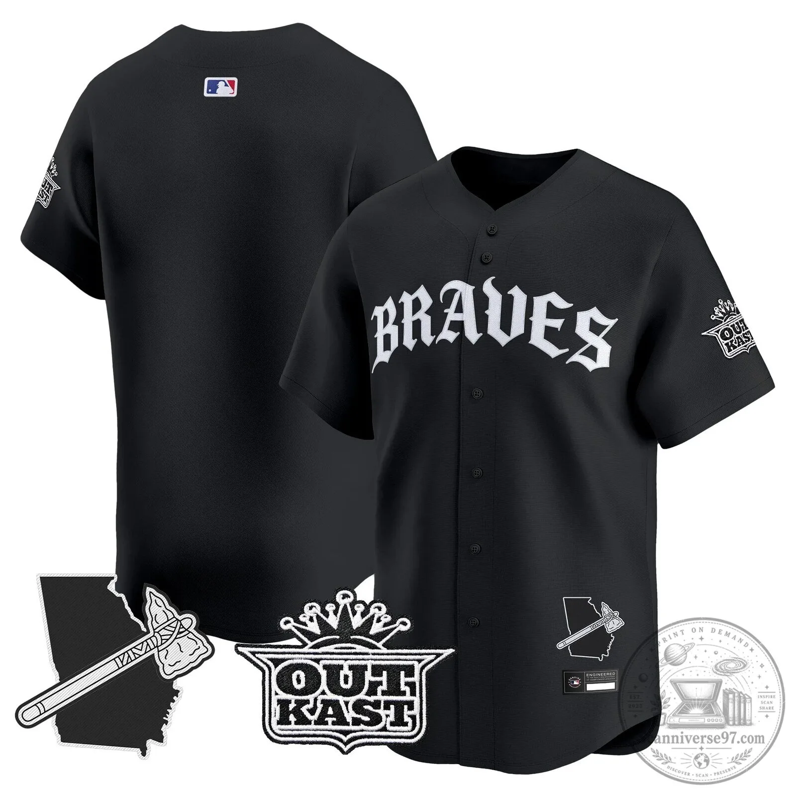 Atlanta Braves Ronald Acuña Jr. Black Baseball Jersey 59 Atlanta Braves Ronald Acuña Jr. Black Baseball Jersey