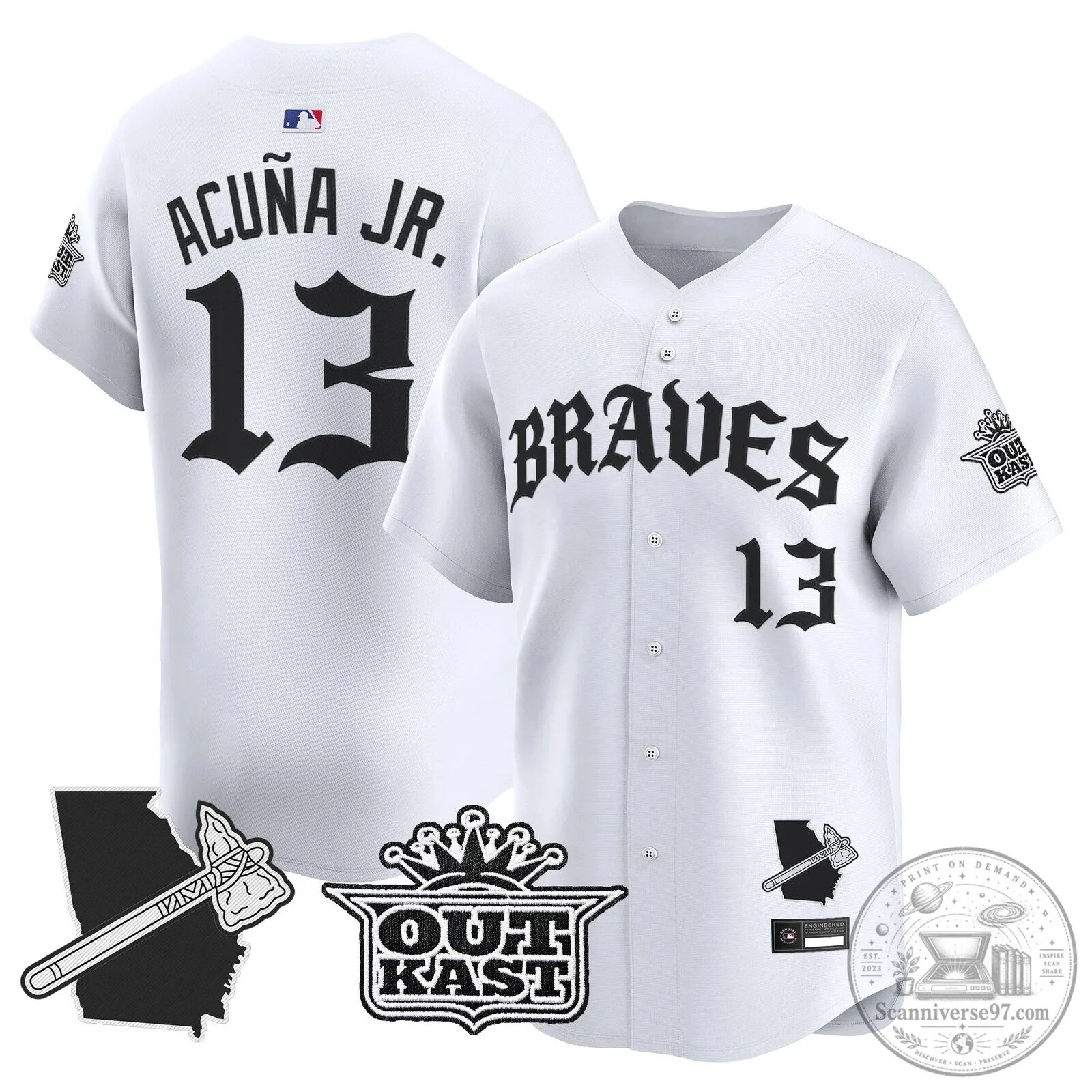 Atlanta Braves Ronald Acuña Jr. Black Baseball Jersey 60 Atlanta Braves Ronald Acuña Jr. Black Baseball Jersey
