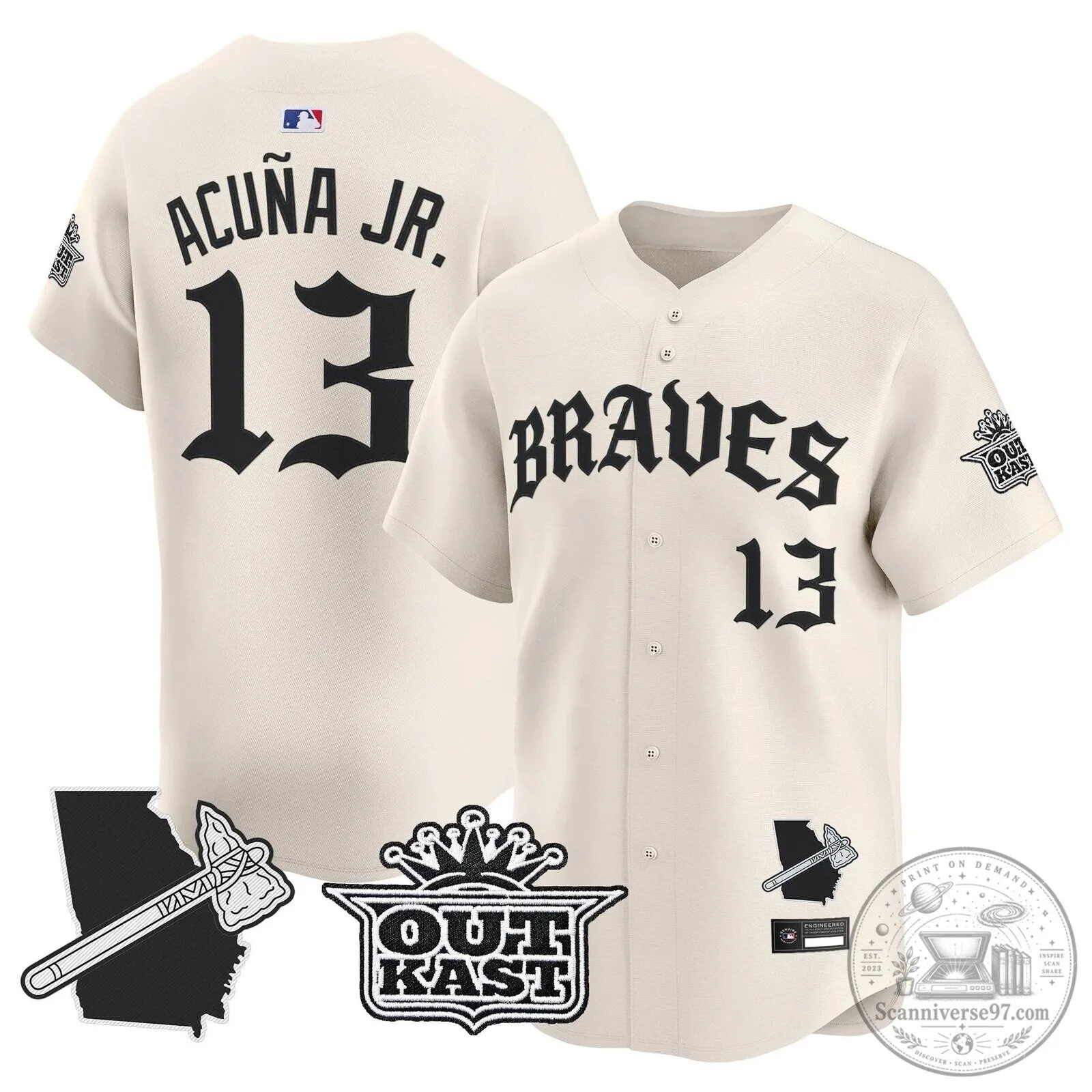 Atlanta Braves Ronald Acuña Jr. Black Baseball Jersey 72 Atlanta Braves Ronald Acuña Jr. Black Baseball Jersey
