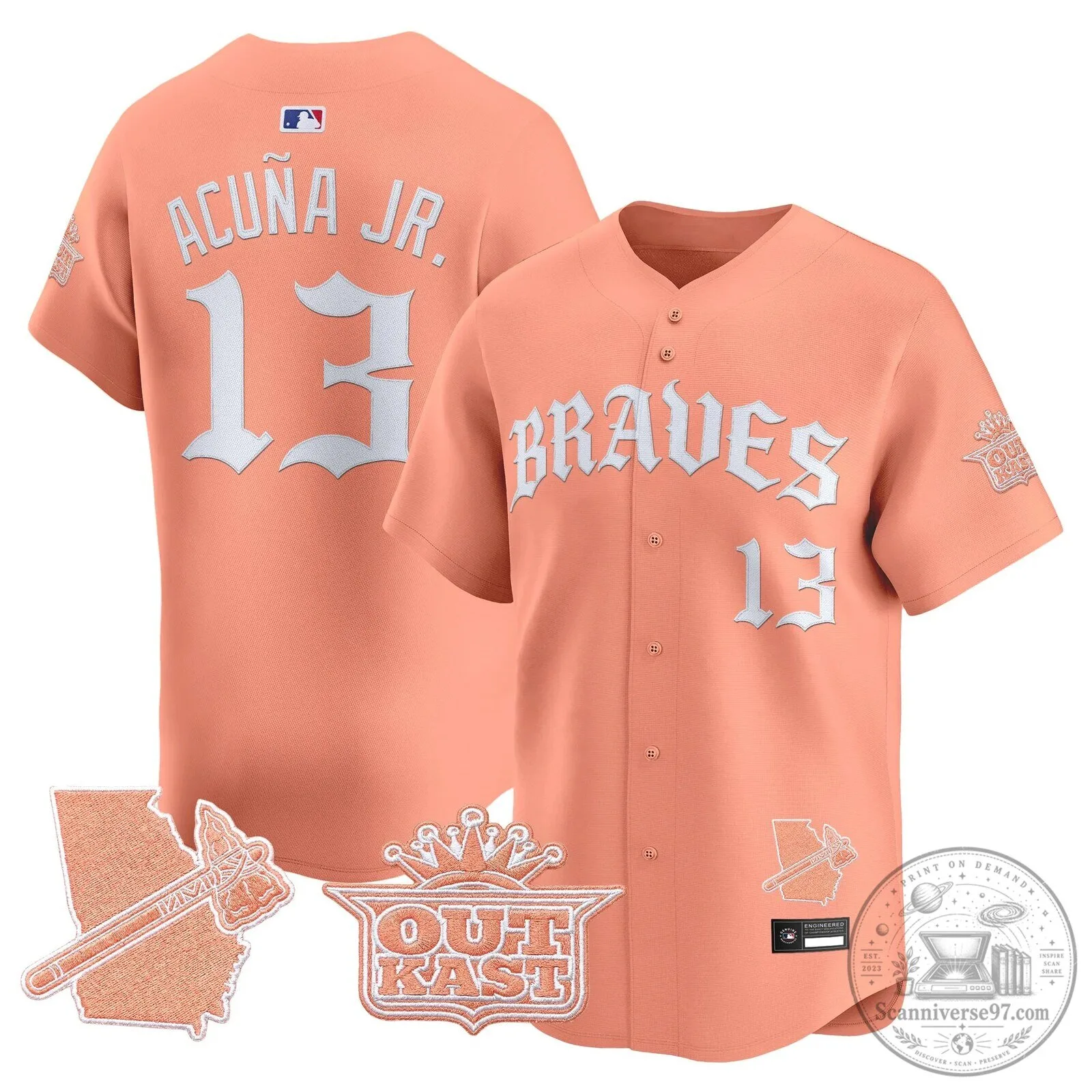 Atlanta Braves Ronald Acuña Jr. Black Baseball Jersey 84 Atlanta Braves Ronald Acuña Jr. Black Baseball Jersey