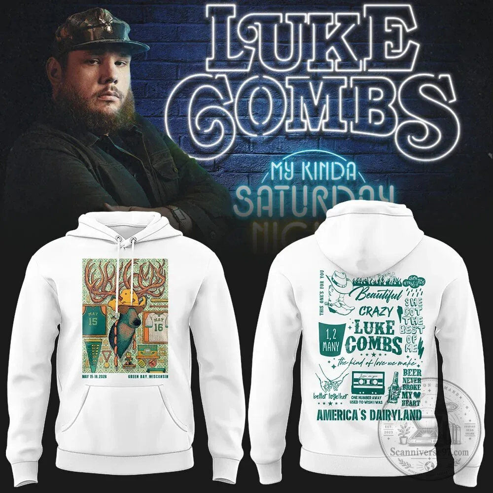 Lambeau Field Concert Hoodie for Luke Combs' My Kinda Saturday Night