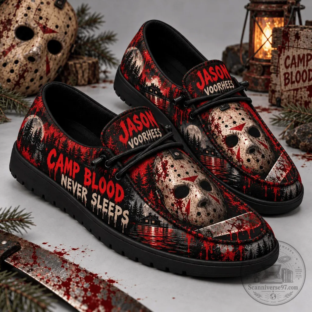 Jason Voorhees Camp Blood Never Sleeps Horror Movie Loafer Shoes 1 Jason Voorhees Camp Blood Never Sleeps Horror Movie Loafer Shoes
