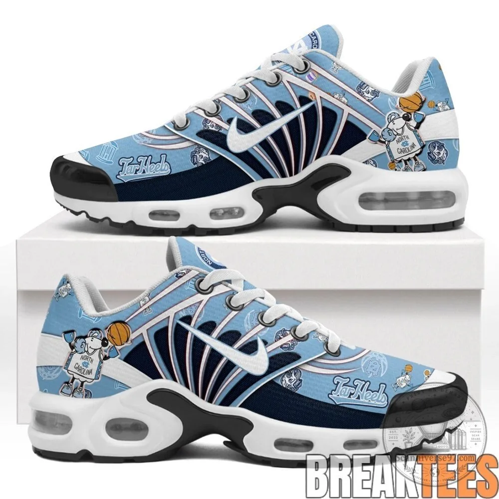 North Carolina Tar Heels Basketball Team Branded Air Cushion Sneakers for Men and Women