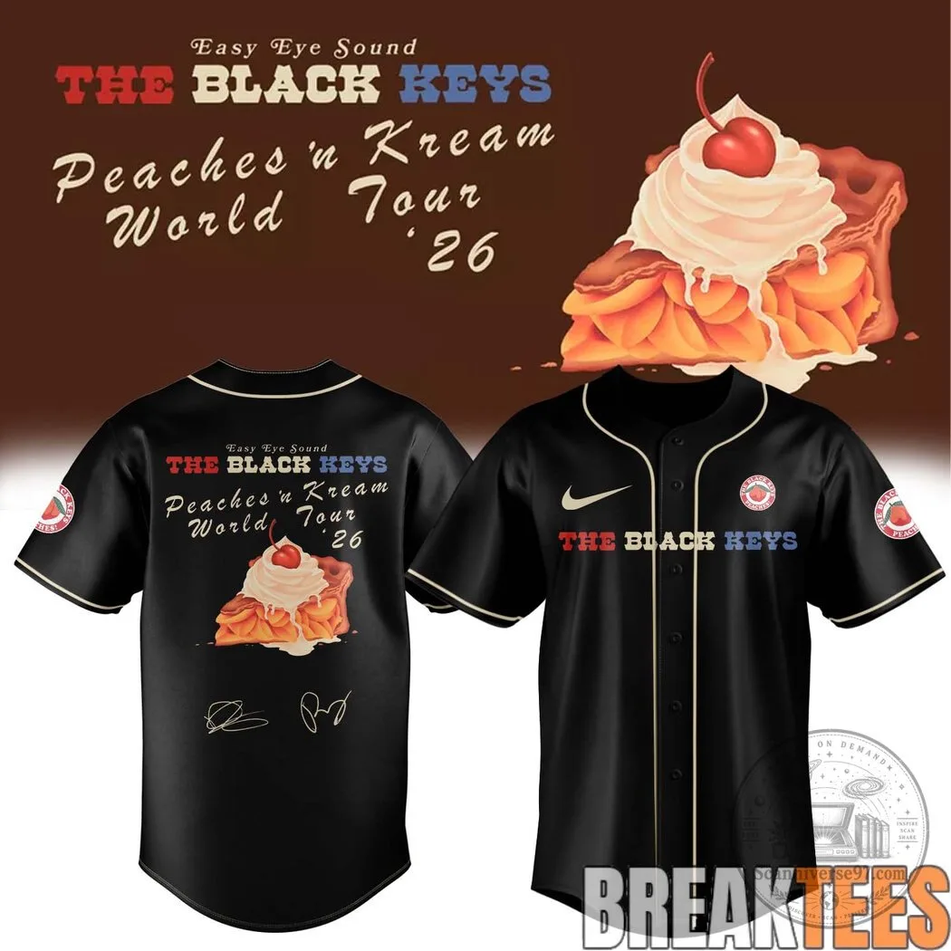 The Black Keys Peaches 'n Kream World Tour 2026 Baseball Jersey