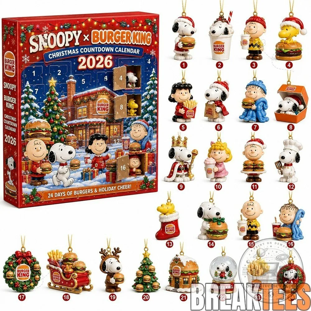 Snoopy Burger King Christmas Countdown Advent Calendar Holiday Decor