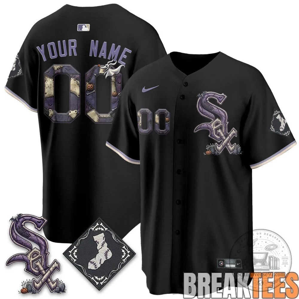 Chicago White Sox Halloween Nightmare Before Christmas Baseball Jersey 5 Chicago White Sox Halloween Nightmare Before Christmas Baseball Jersey