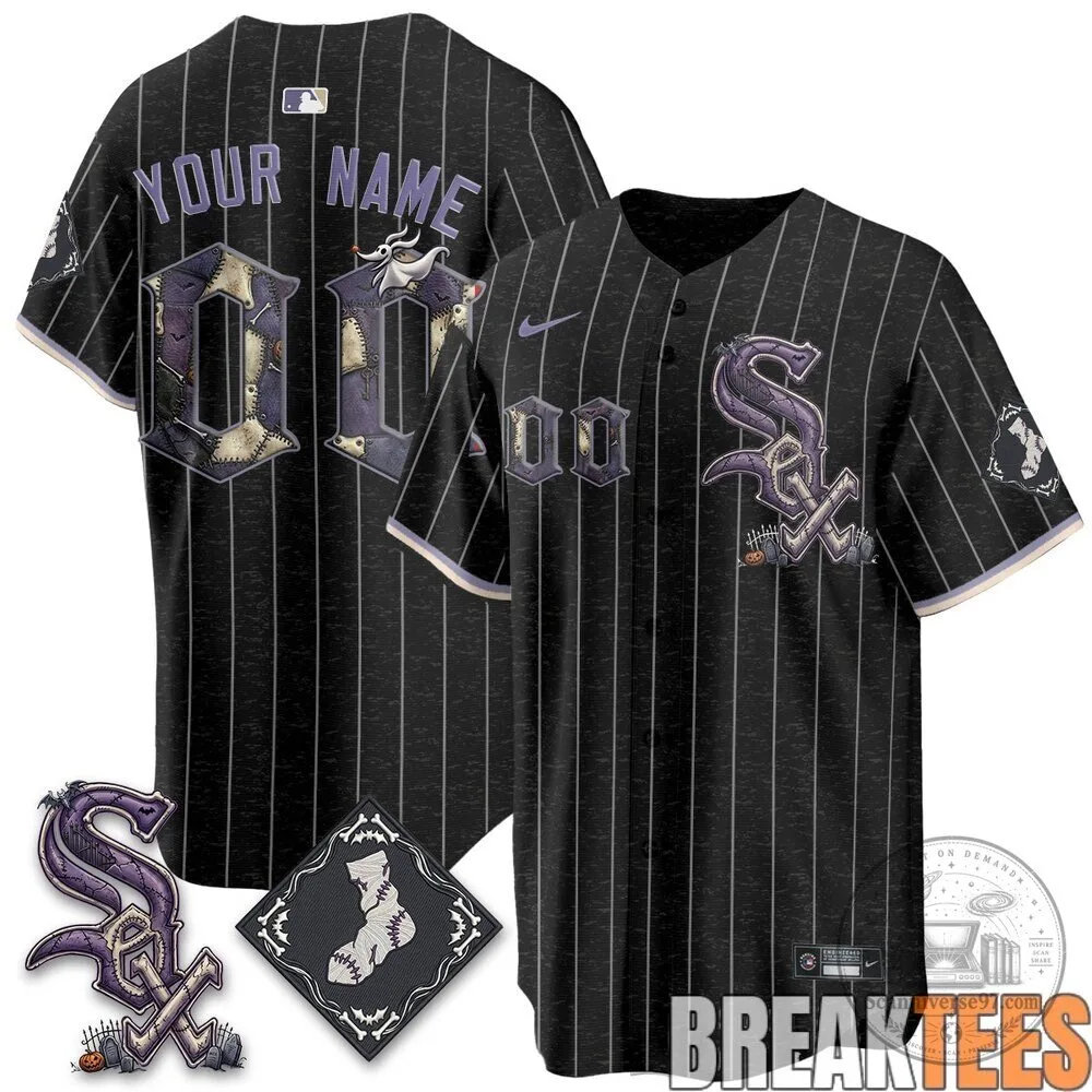 Chicago White Sox Halloween Nightmare Before Christmas Baseball Jersey 7 Chicago White Sox Halloween Nightmare Before Christmas Baseball Jersey
