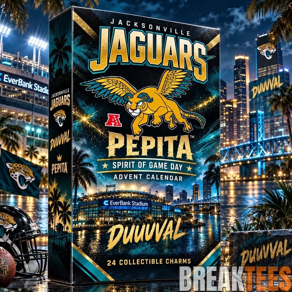 Jacksonville Jaguars Pepita Spirit of Game Day Advent Calendar with 24 Charms 3 Jacksonville Jaguars Pepita Spirit of Game Day Advent Calendar with 24 Charms
