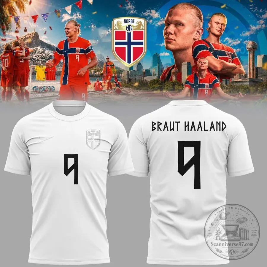 Erling Haaland Norway Football Training T-Shirt 1 Erling Haaland Norway Football Training T-Shirt