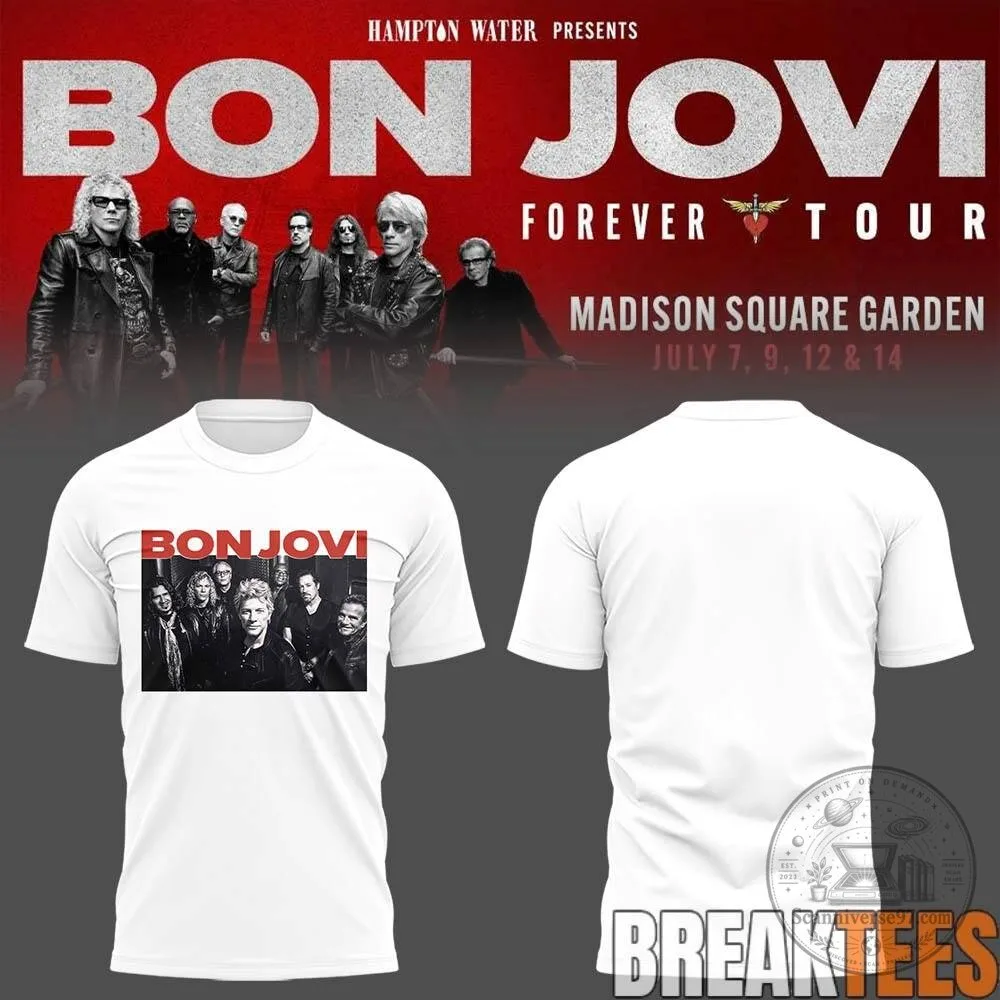 Bon Jovi Forever Tour Madison Square Garden Concert Commemorative T-Shirt