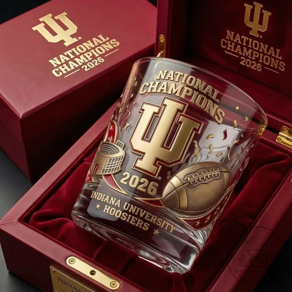 2026 Commemorative Drinking Glass for Indiana University Hoosiers National Champions 2026 Commemorative Drinking Glass for Indiana University Hoosiers National Champions