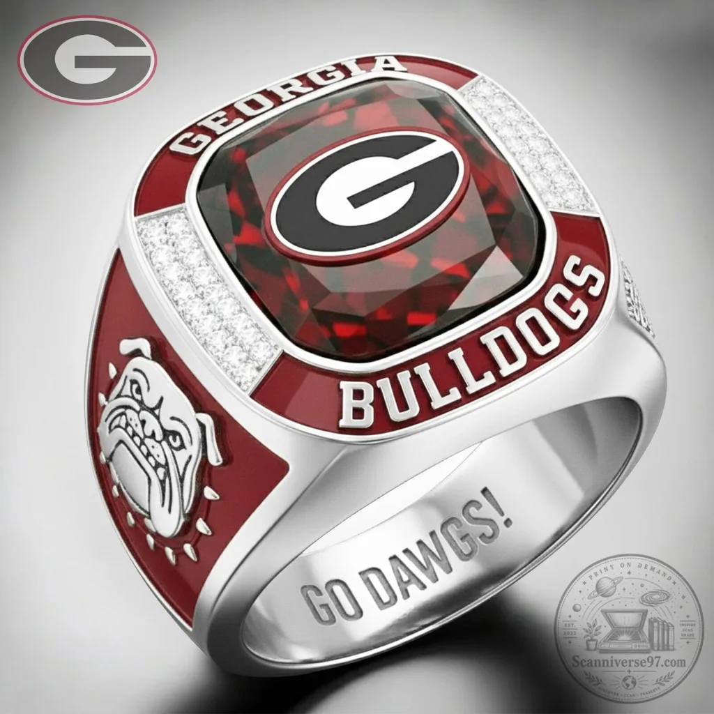 Georgia Bulldogs National Champions College Football Team Sports Fan Ring Georgia Bulldogs National Champions College Football Team Sports Fan Ring