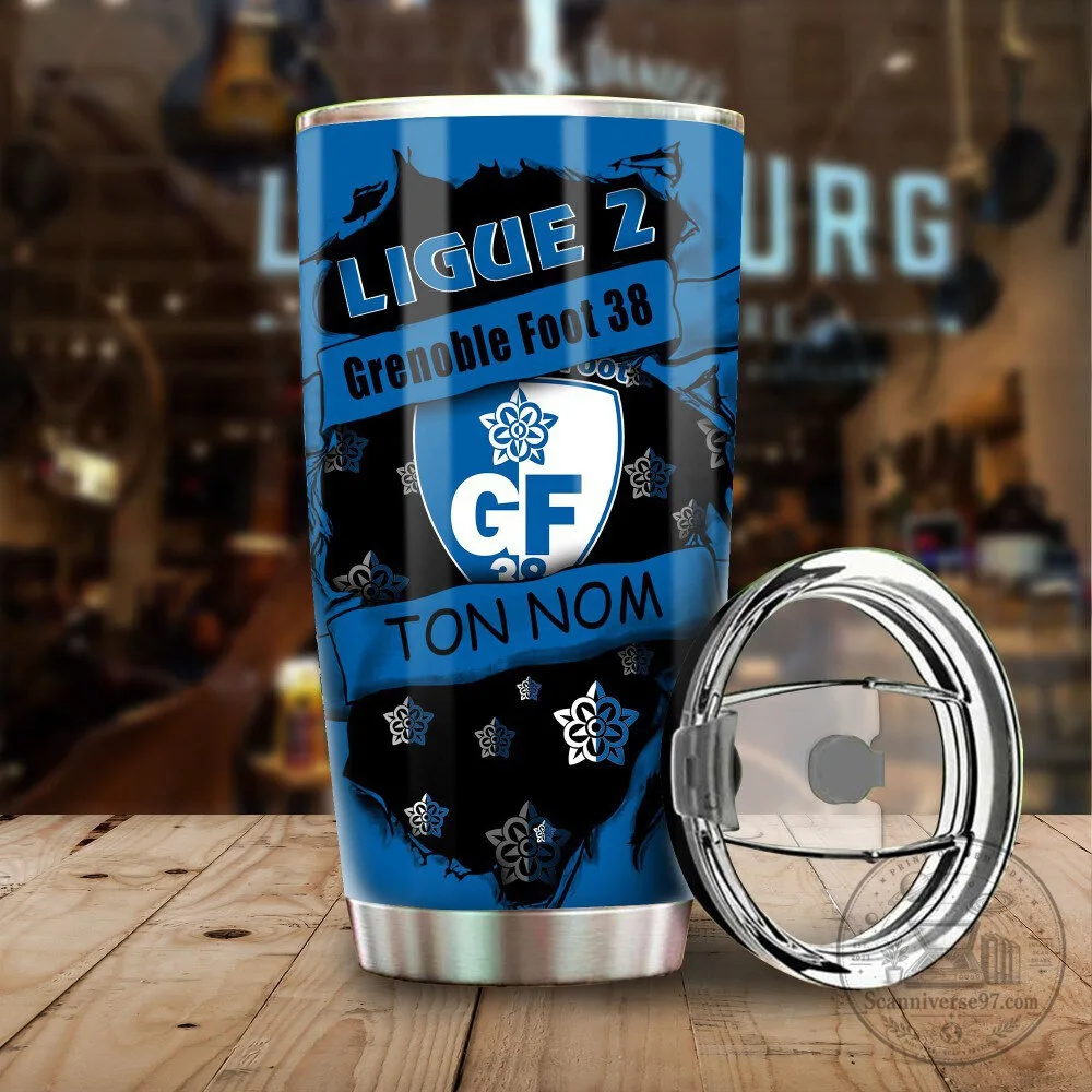 Grenoble Foot 38 Ligue 2 Football Club Logo Stainless Steel Tumbler