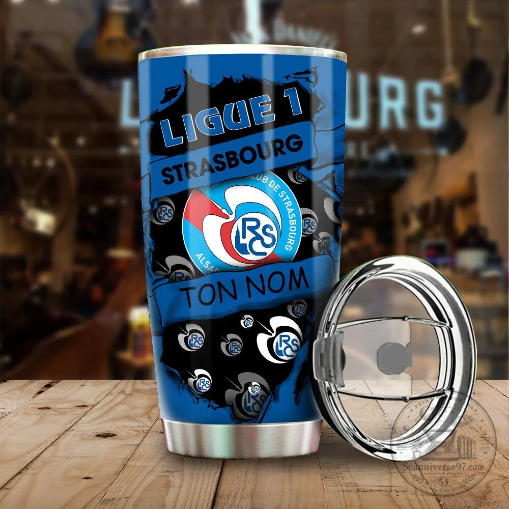 RC Strasbourg Alsace Ligue 1 Football Club Stainless Steel Tumbler