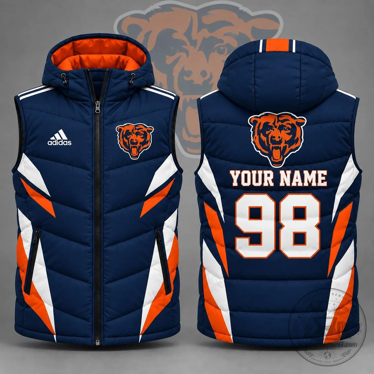 Chicago Bears National Football League Personalized Puffer Vest