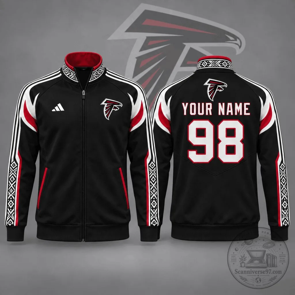 Atlanta Falcons Personalized Team Nordic Zip Up Track Jacket Atlanta Falcons Personalized Team Nordic Zip Up Track Jacket