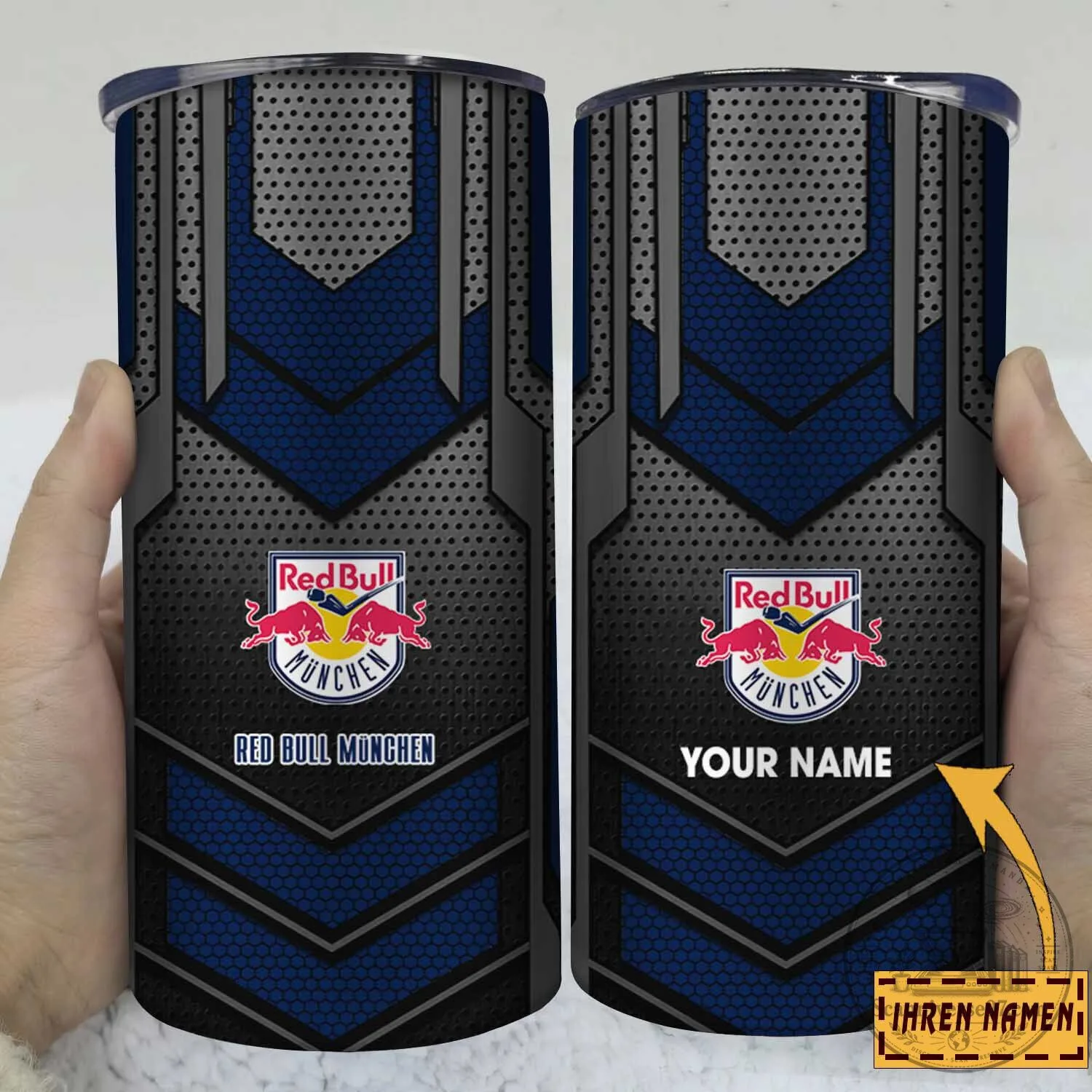 EHC Red Bull Munchen Ice Hockey Team Logo Personalized Stainless Steel Tumbler