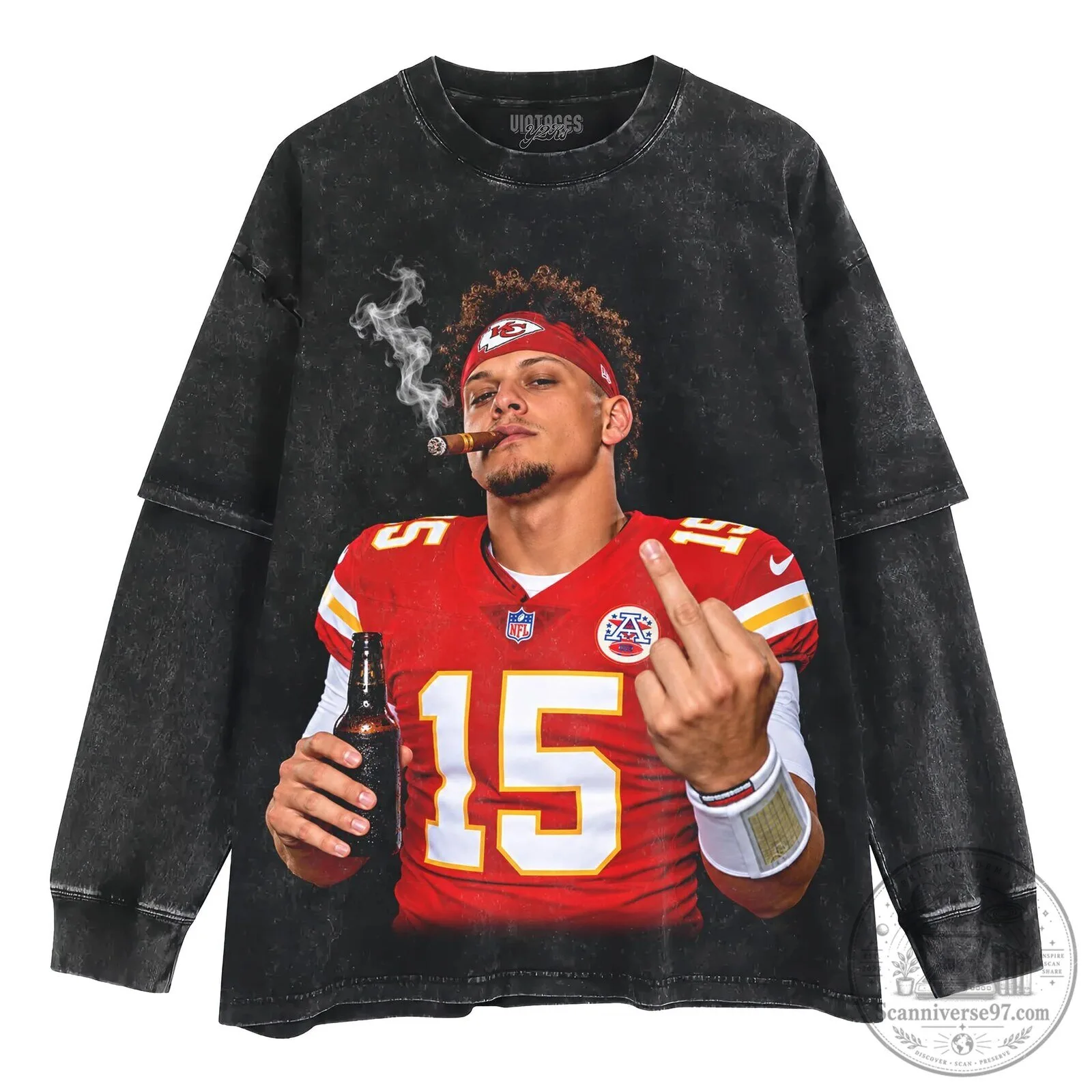 Patrick Mahomes Flipping Middle Finger Smoking Cigar T-Shirt 10 Patrick Mahomes Flipping Middle Finger Smoking Cigar T-Shirt