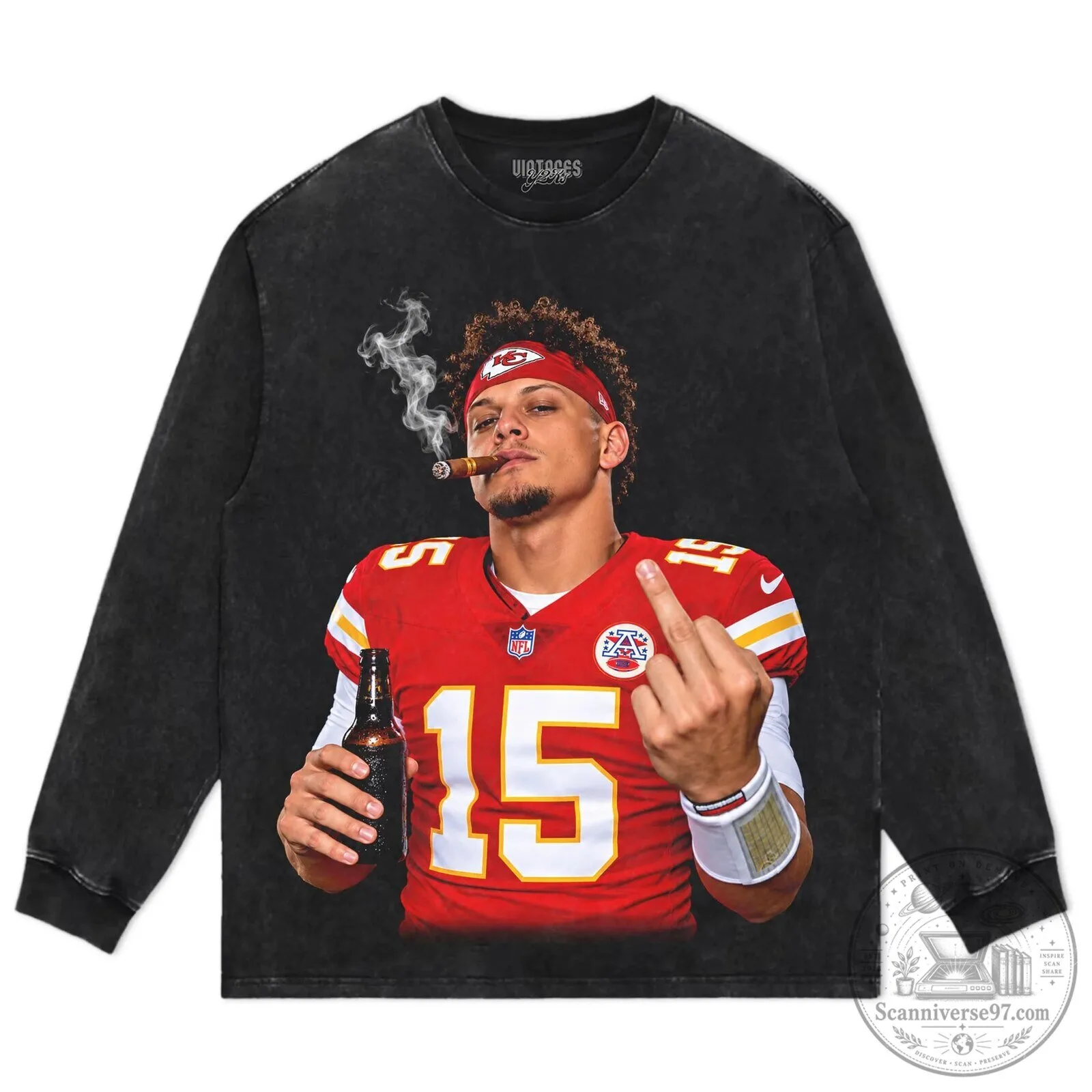 Patrick Mahomes Flipping Middle Finger Smoking Cigar T-Shirt 12 Patrick Mahomes Flipping Middle Finger Smoking Cigar T-Shirt