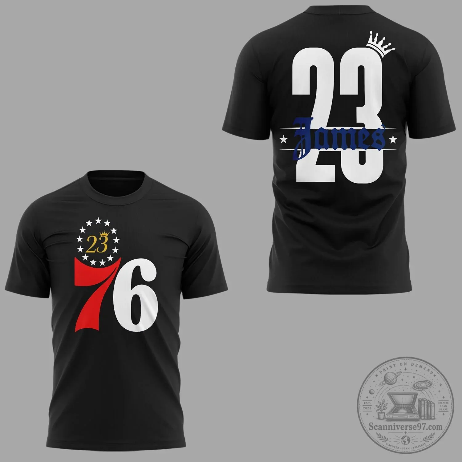 LeBron James Sixers Basketball Fan T-Shirt 3 LeBron James Sixers Basketball Fan T-Shirt