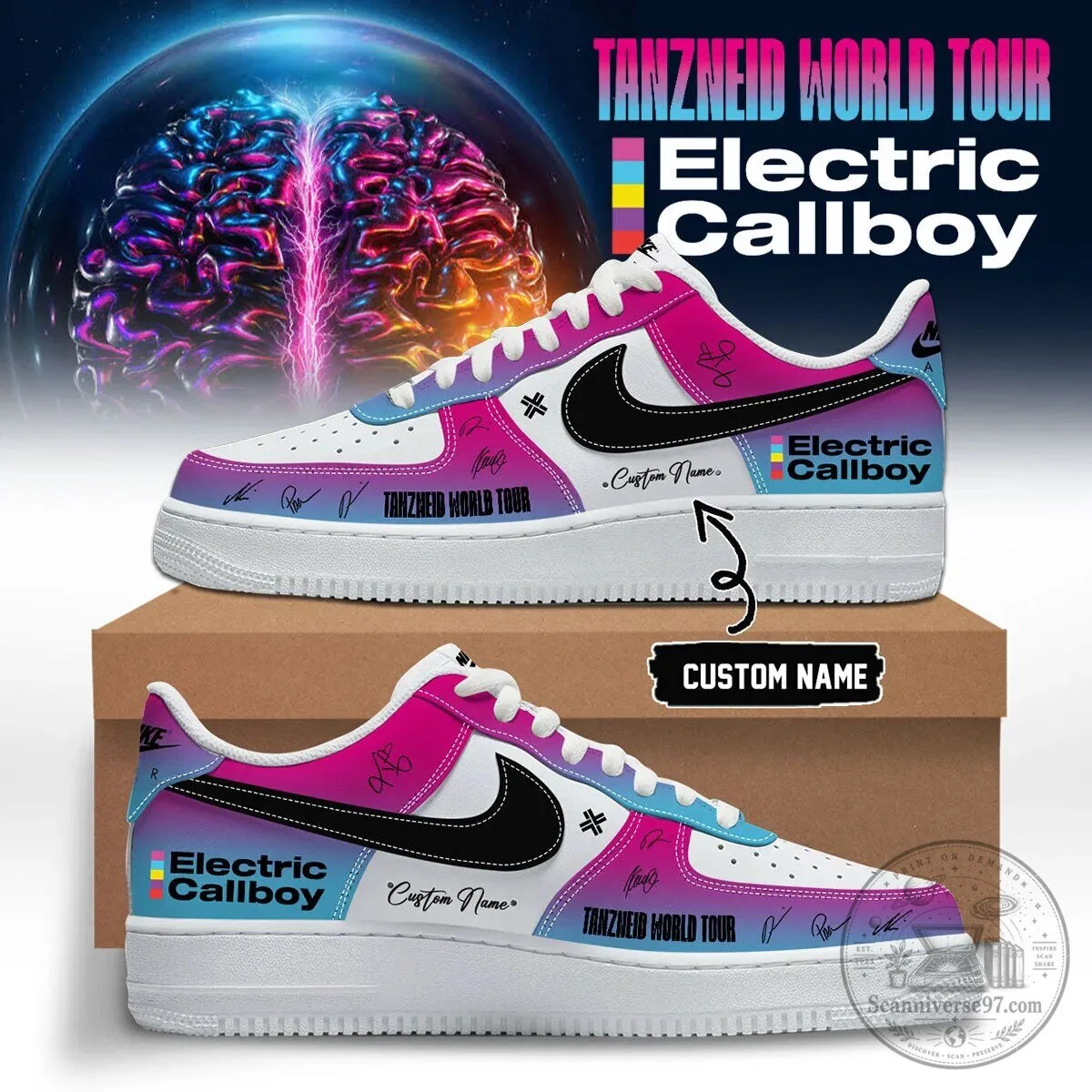 Custom Name Sneakers for the Electric Callboy Tanzneid World Tour