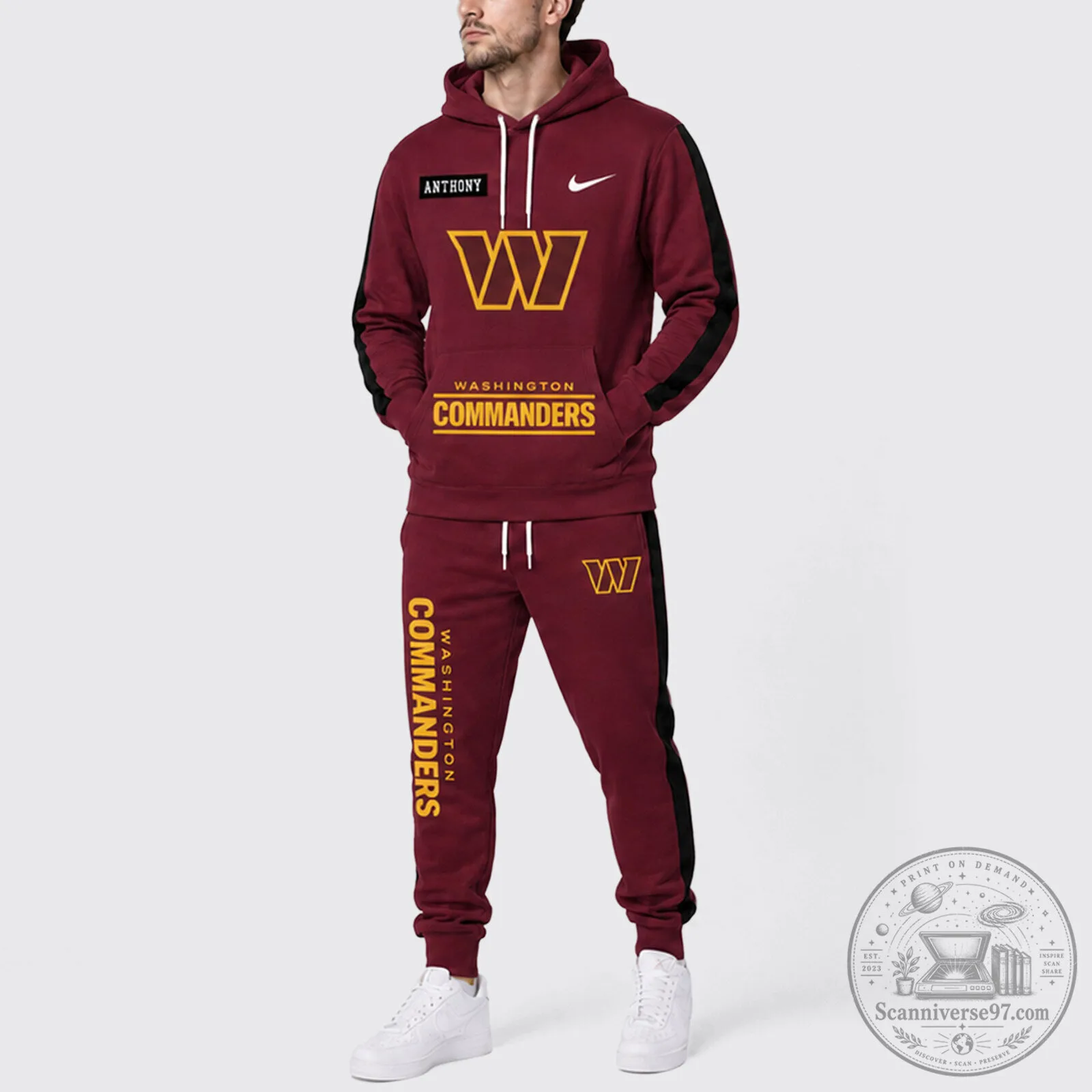 Washington Commanders Football Team Personalized Game Day Tracksuit Set