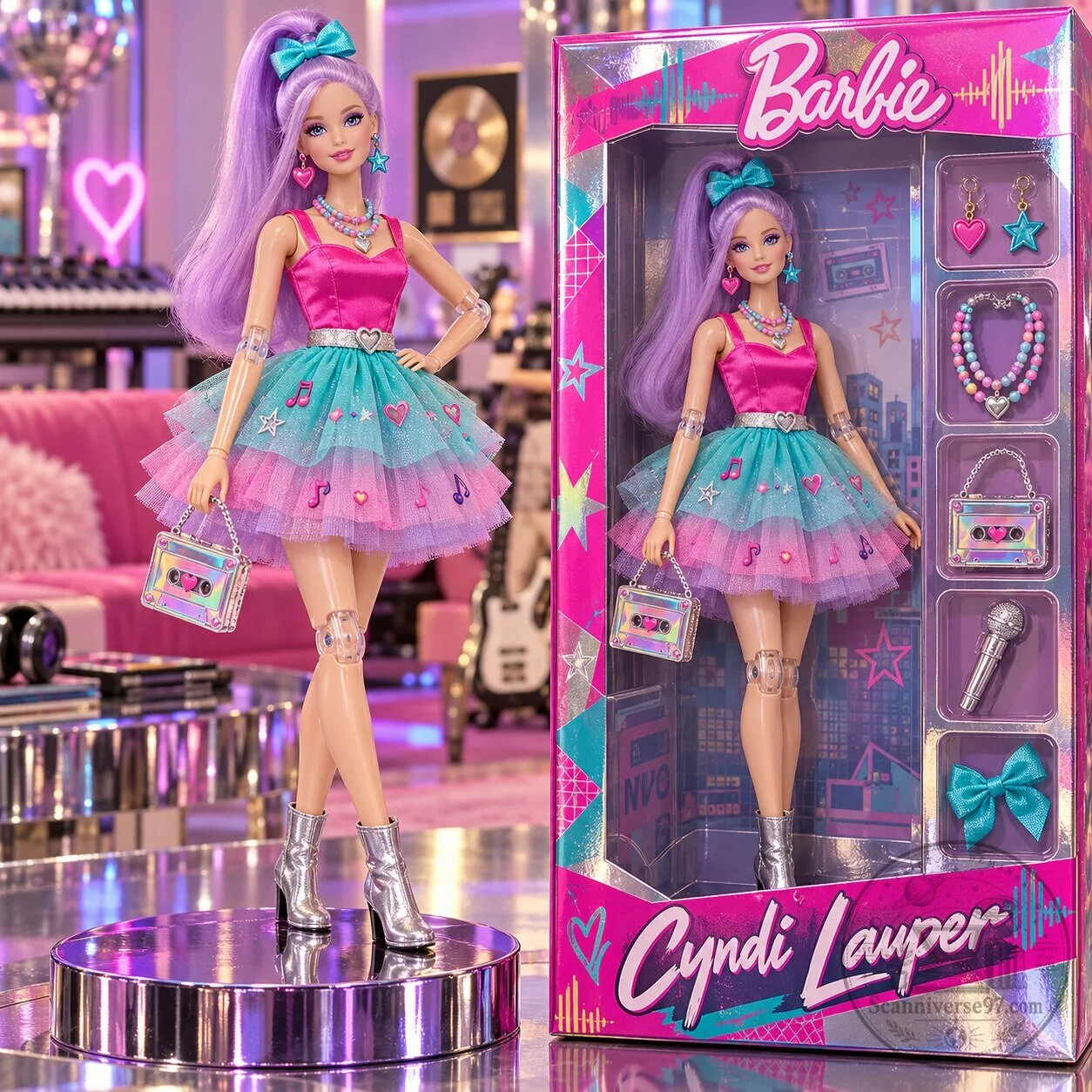 Cyndi Lauper Barbie Doll Premium Commemorative Figure
