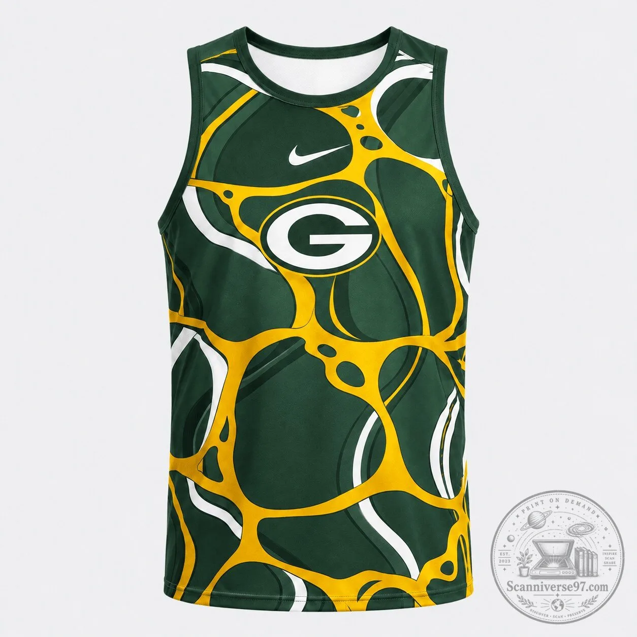 Green Bay Packers NFL Athletic Graphic Tank Top for Men and Women