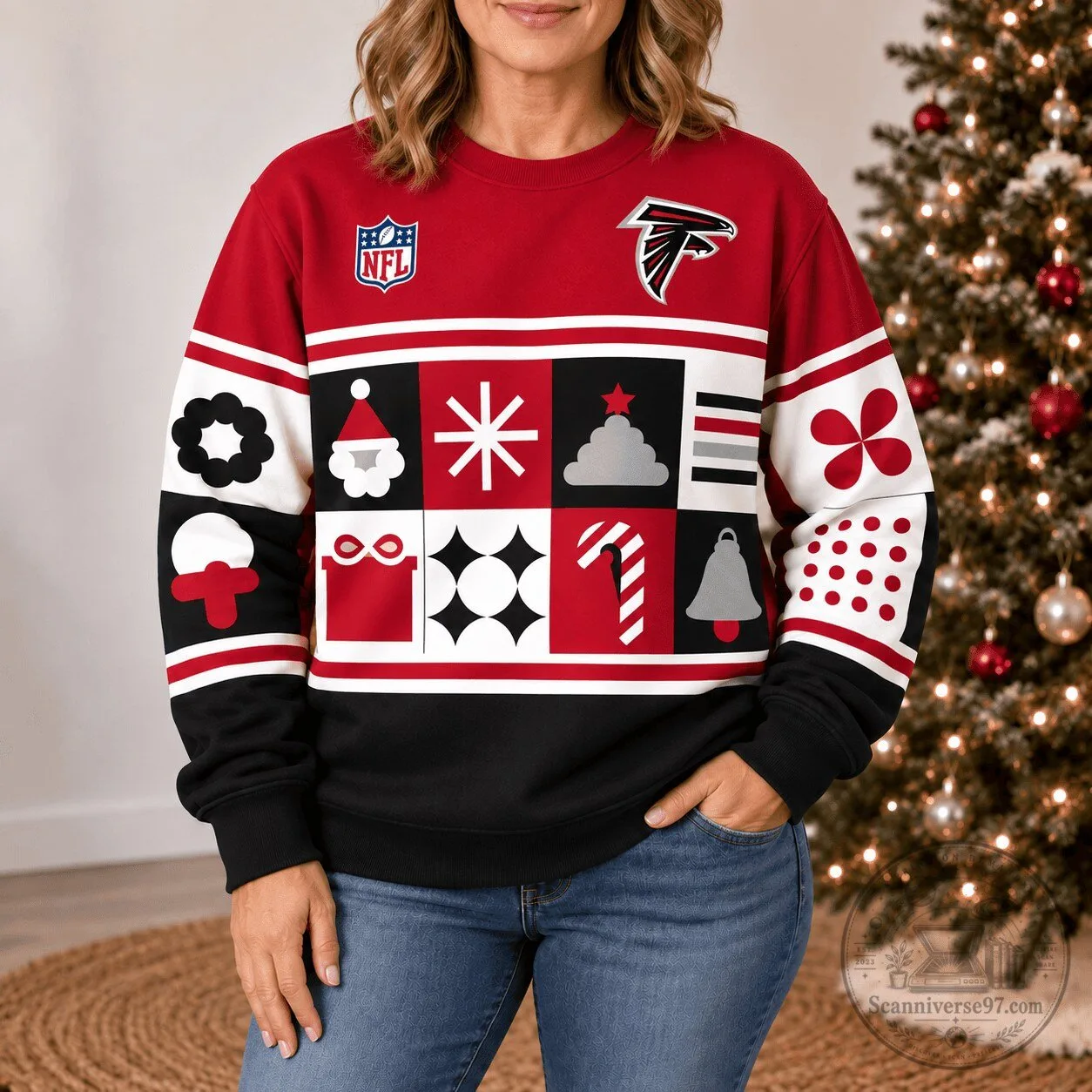 Atlanta Falcons National Football League Christmas Holiday Sweater Sweatshirt