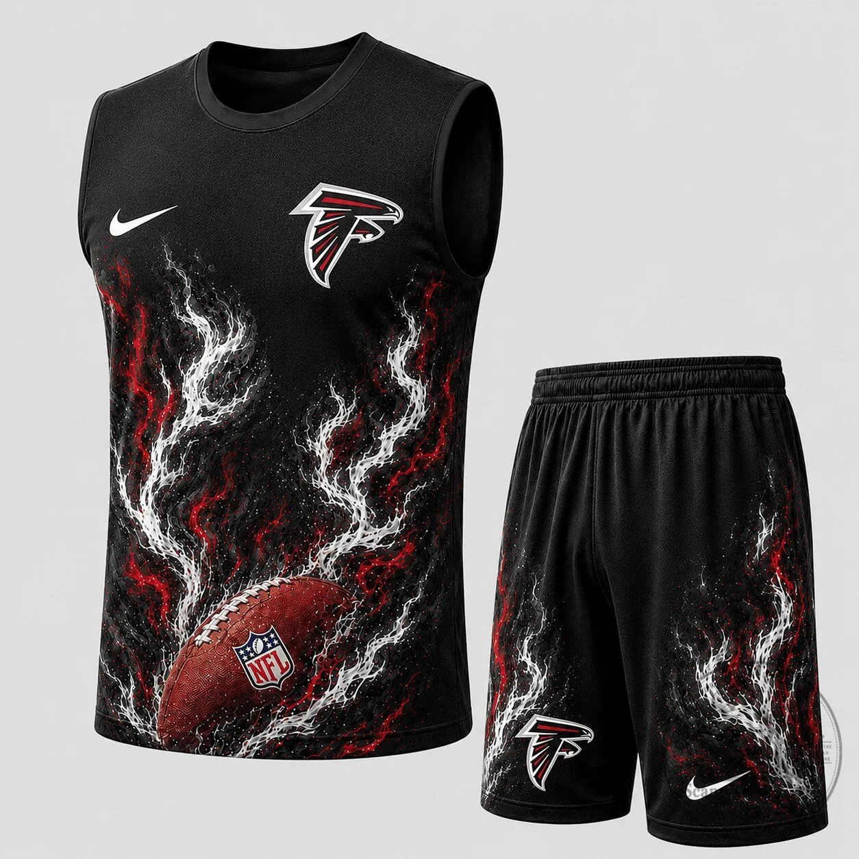 Atlanta Falcons NFL Football Flame Tank Top and Shorts Set