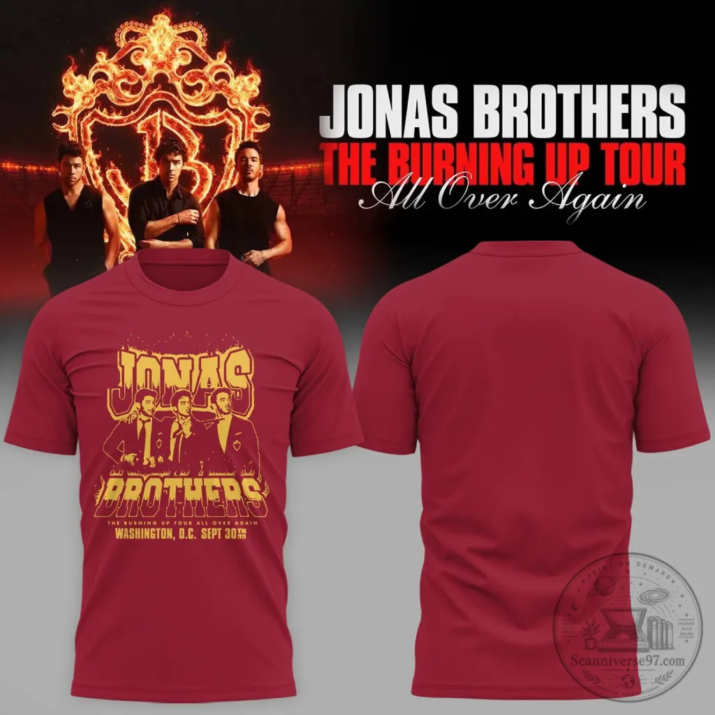 Washington DC T-Shirt for the Jonas Brothers Burning Up Tour Revisited Washington DC T-Shirt for the Jonas Brothers Burning Up Tour Revisited