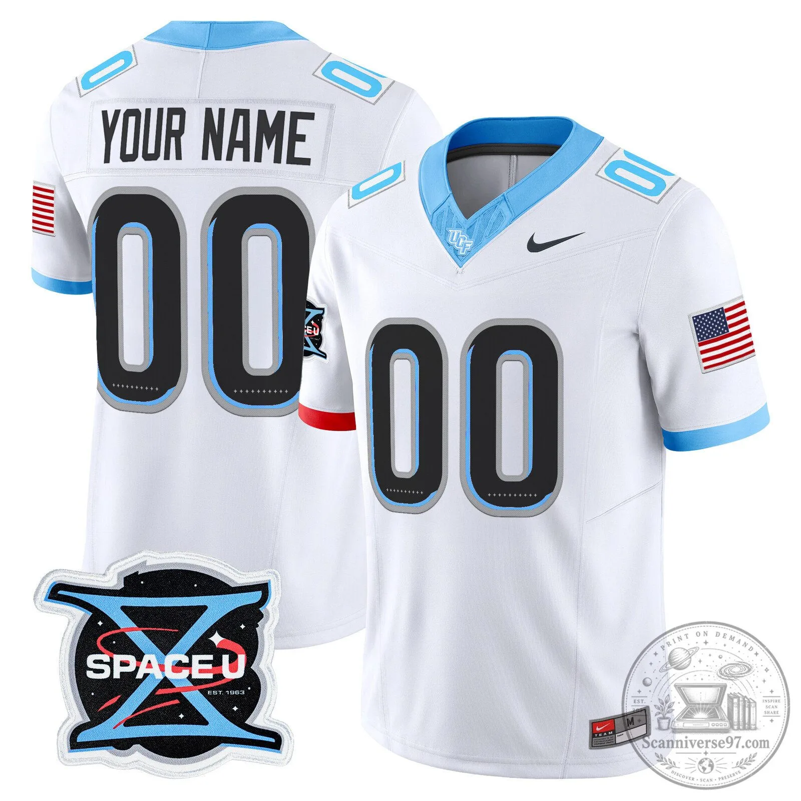 2026 Custom Limited Football Jersey for UCF Knights - Mission X Vapor Edition