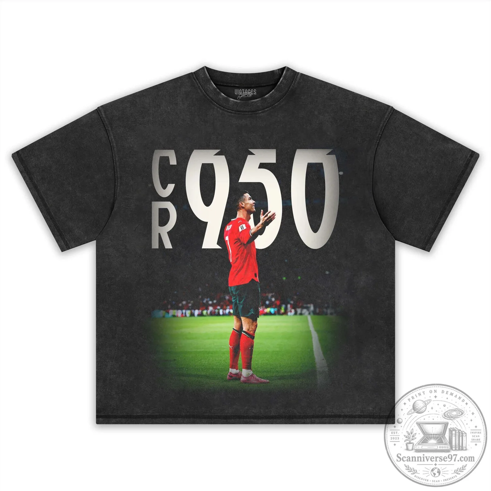 Cristiano Ronaldo CR950 Football Legend Graphic Print T-Shirt 11 Cristiano Ronaldo CR950 Football Legend Graphic Print T-Shirt