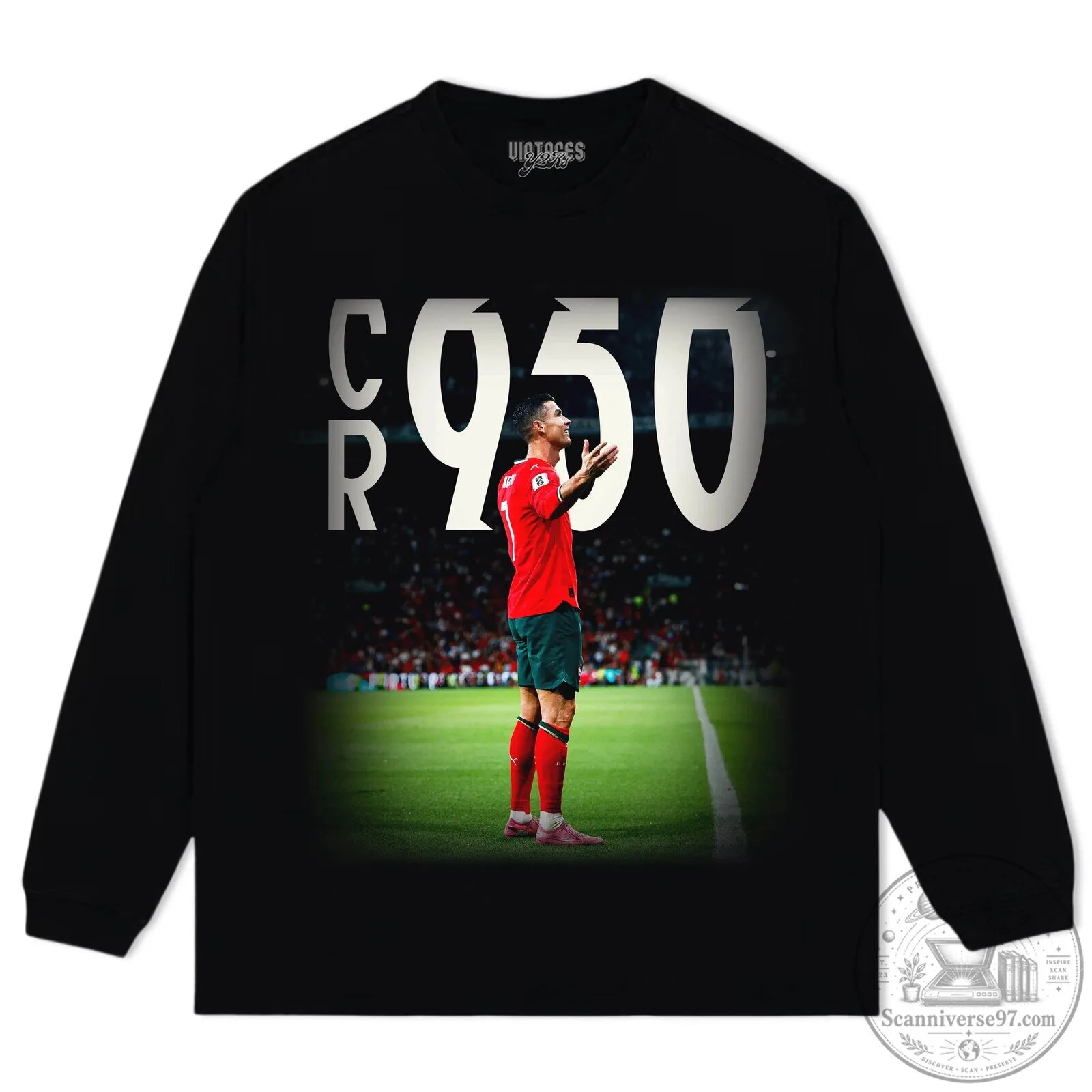 Cristiano Ronaldo CR950 Football Legend Graphic Print T-Shirt 17 Cristiano Ronaldo CR950 Football Legend Graphic Print T-Shirt