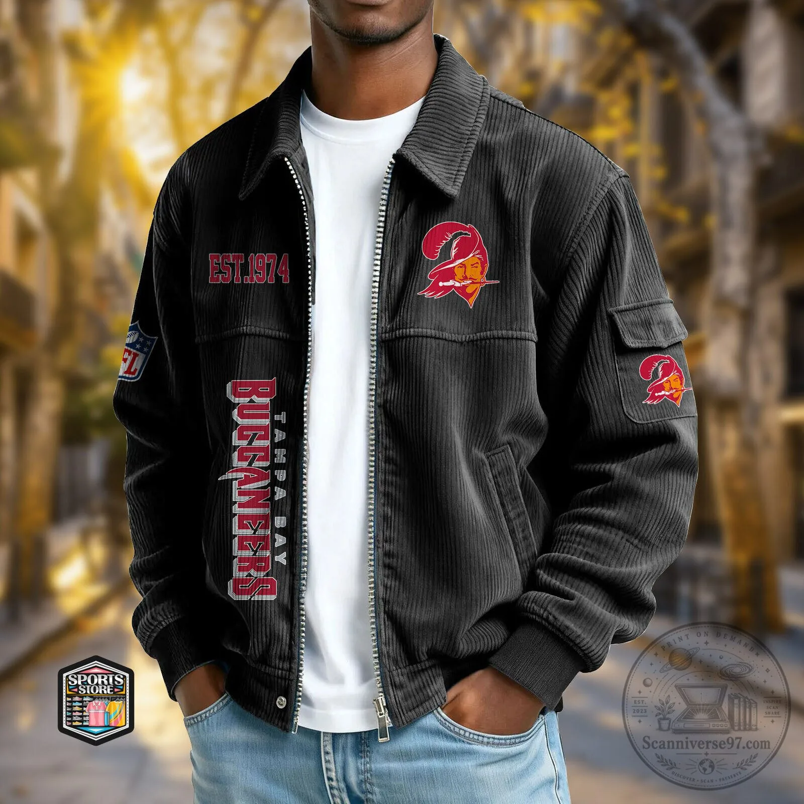 Tampa Bay Buccaneers NFL Football Team Corduroy Jacket