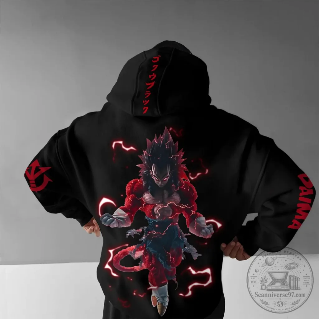 Dragon Ball Super Saiyan 4 Goku Black Anime Hoodie Dragon Ball Super Saiyan 4 Goku Black Anime Hoodie